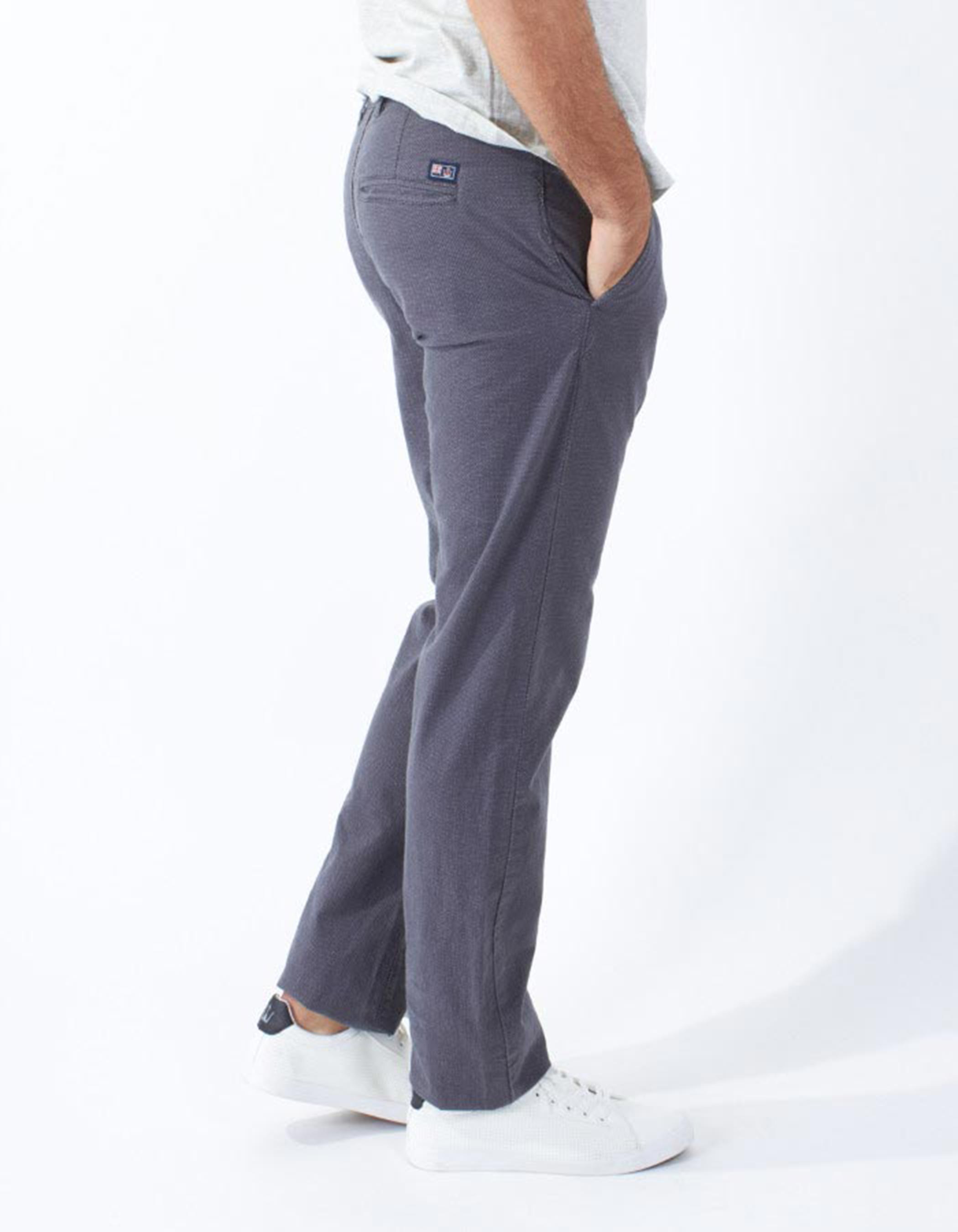 Pantalon chino en maille - gris