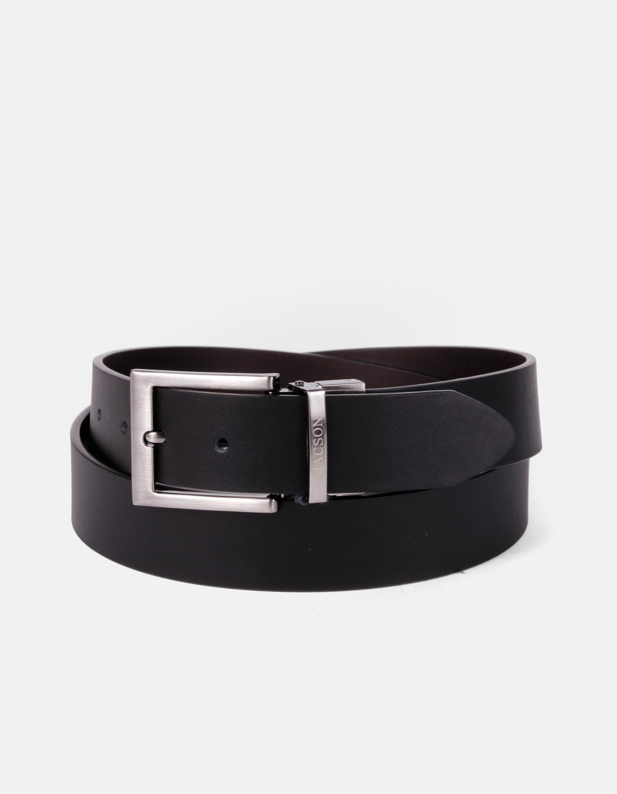 Black dress reversible belt