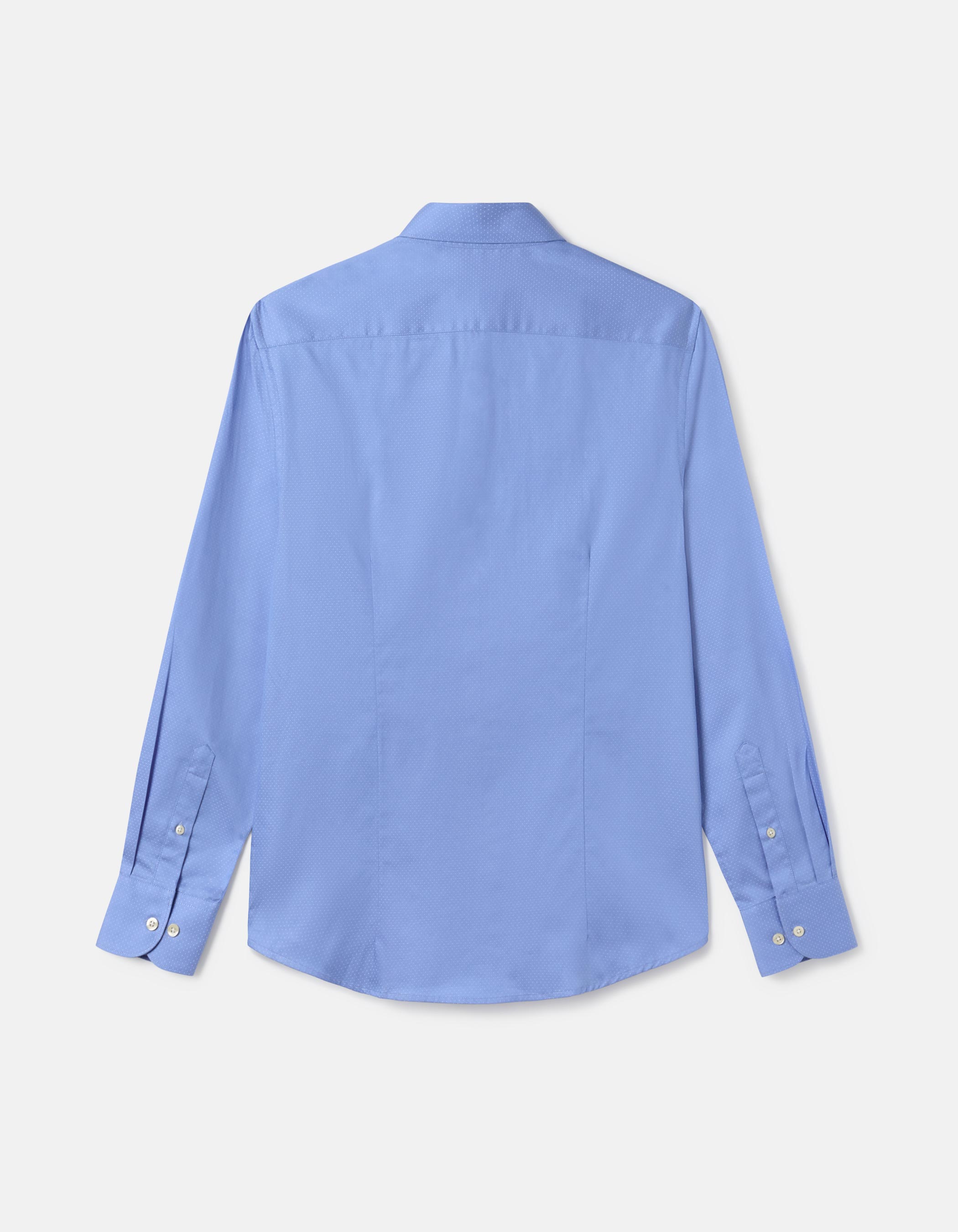 Camisa de micro punts blau clar 1