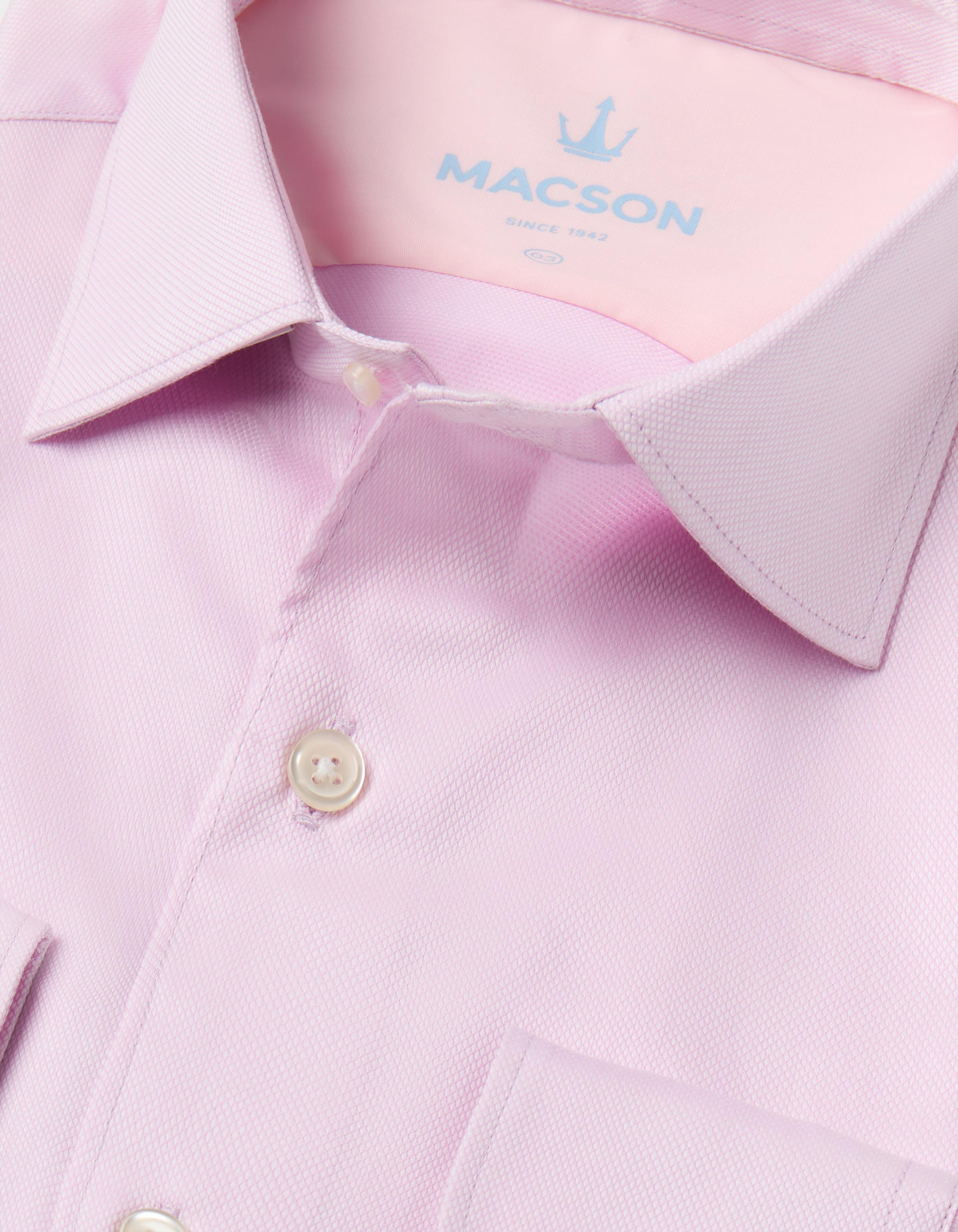 Camisa con microestructura rombo rosa 2