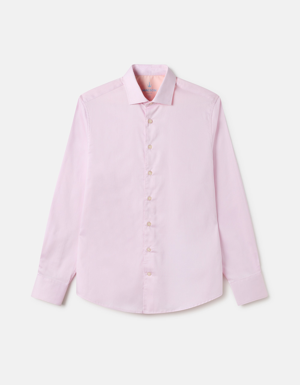 Camisa con microestructura rombo rosa