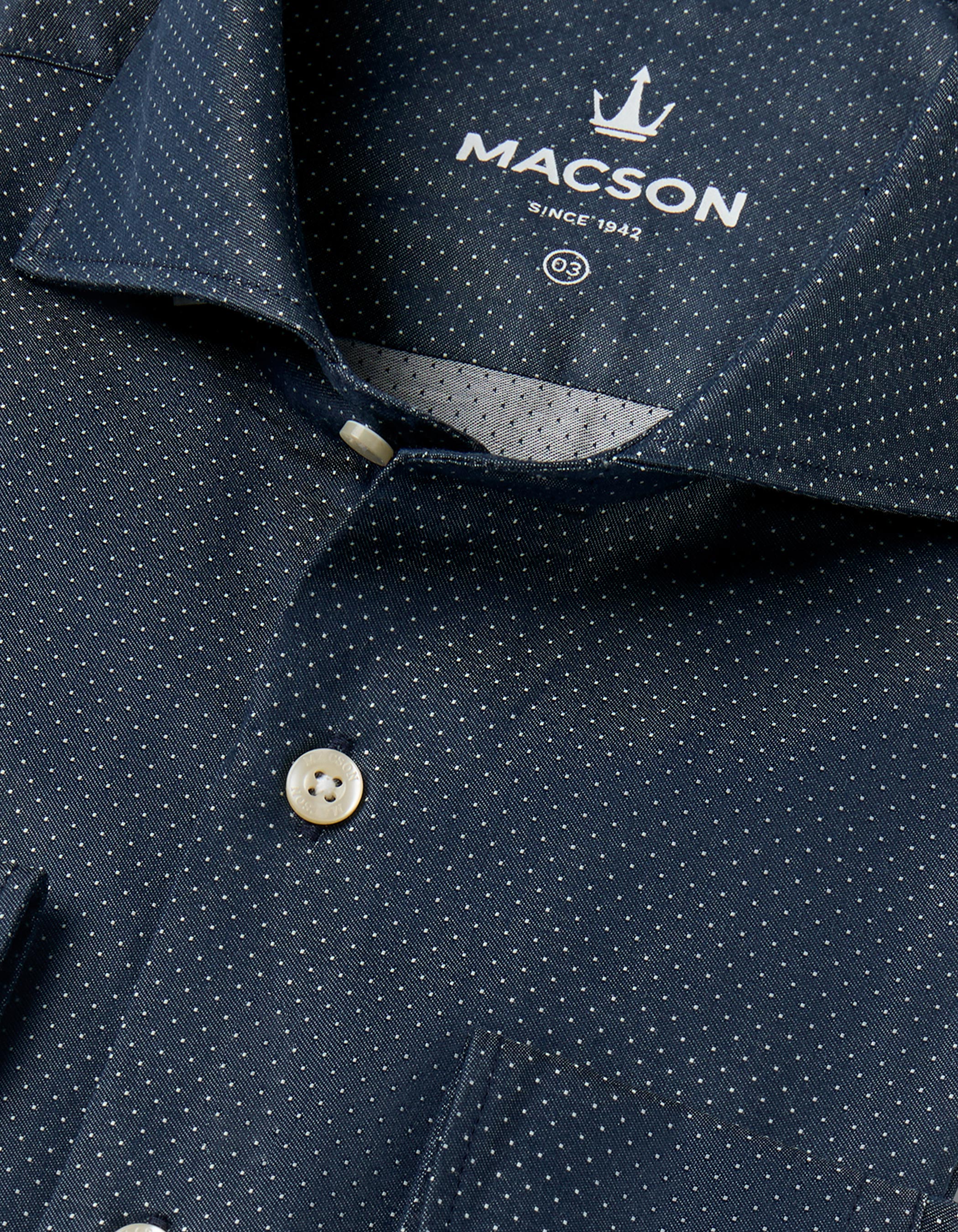 Navy blue micro-dotted shirt 3