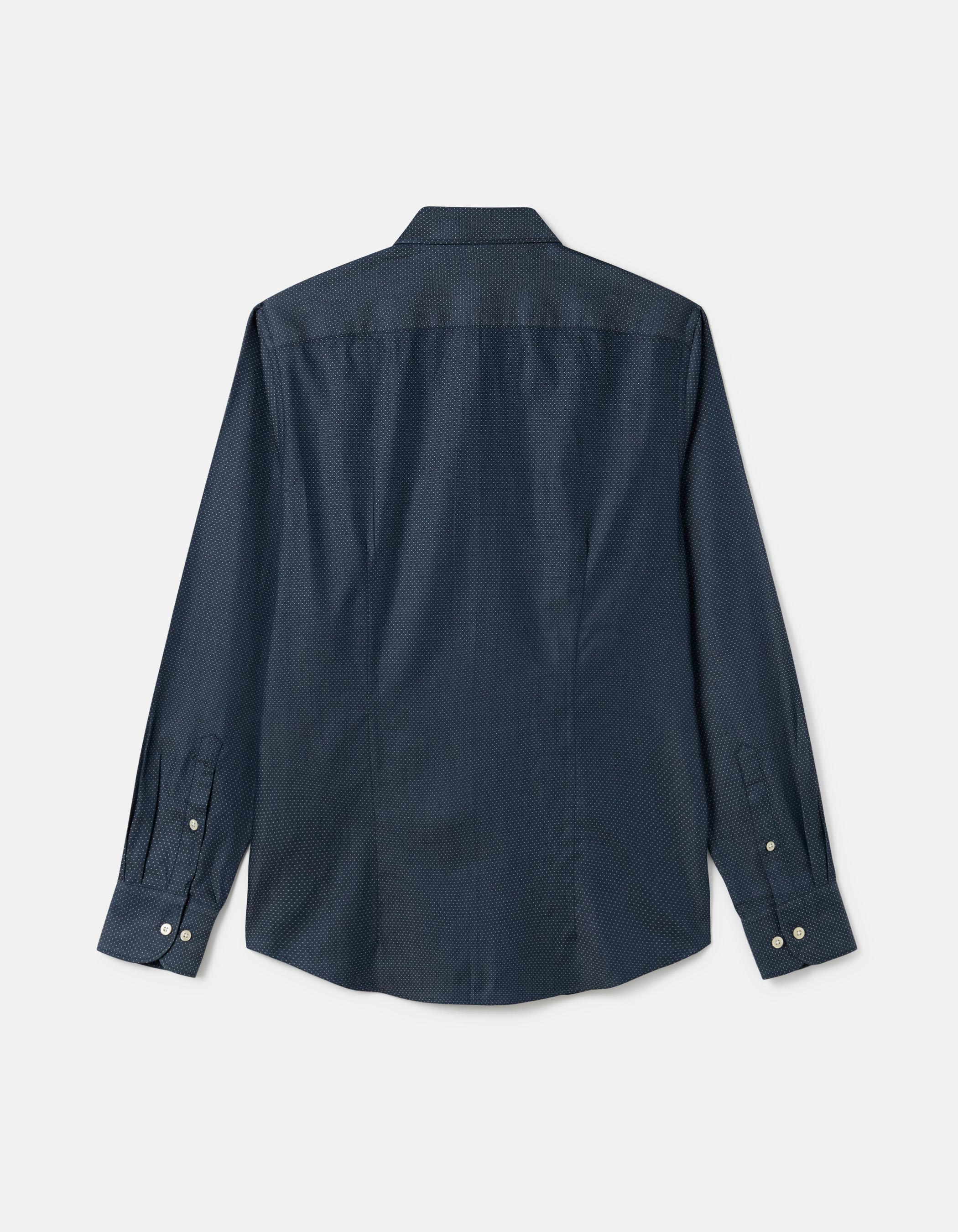 Navy blue micro-dotted shirt 1