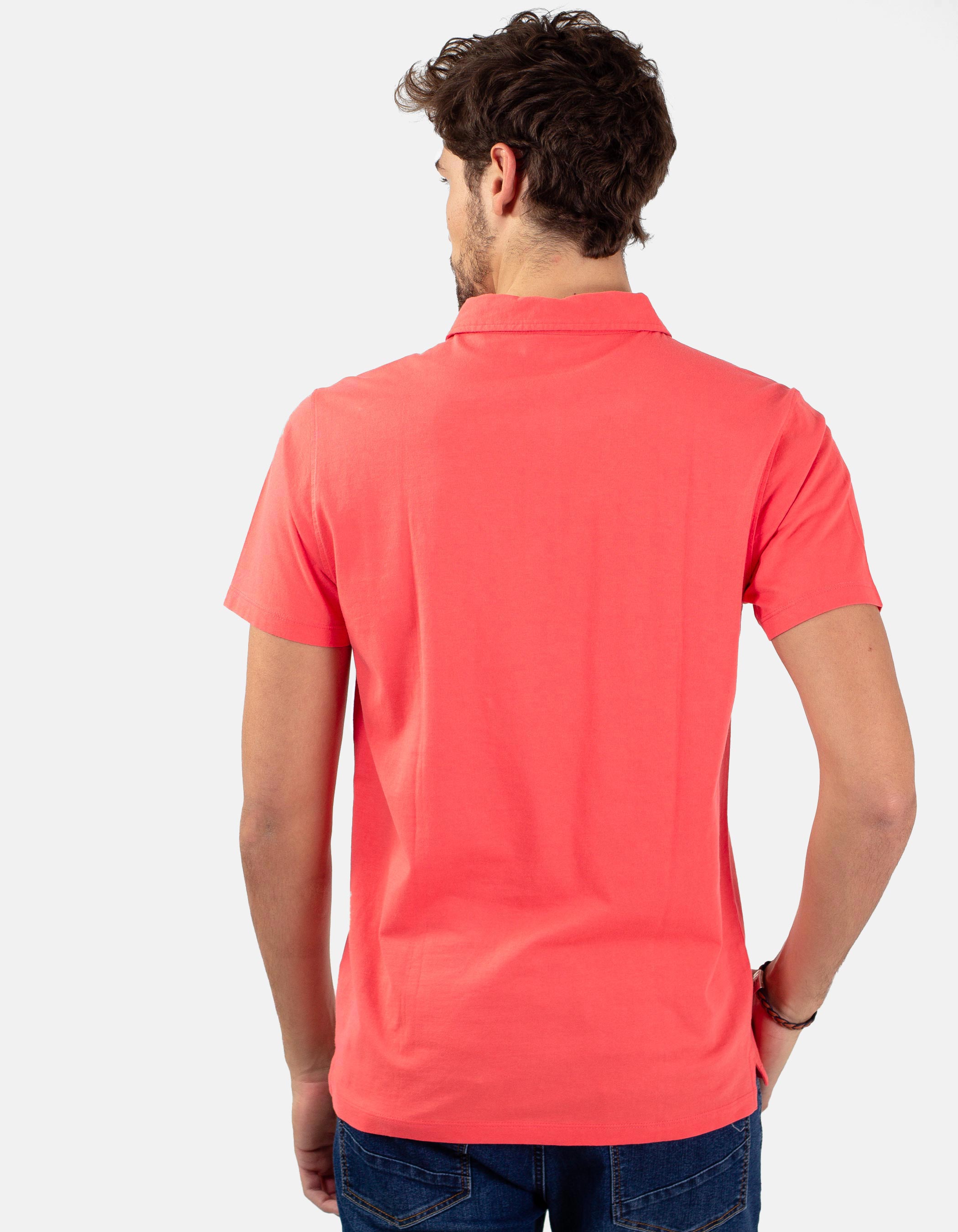 Coral pocket polo shirt 2
