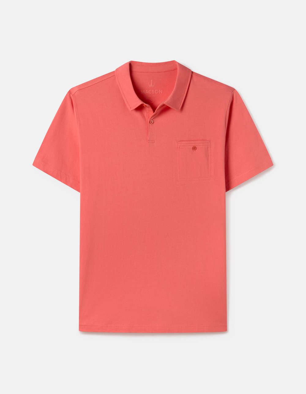 Coral pocket polo shirt