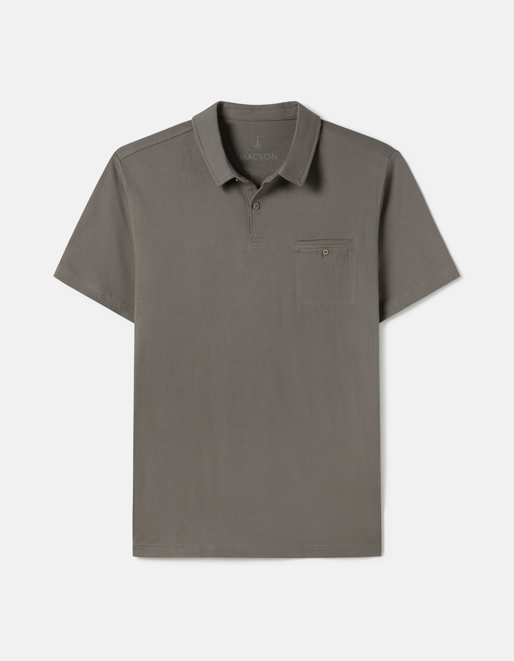 Grey pocket polo shirt