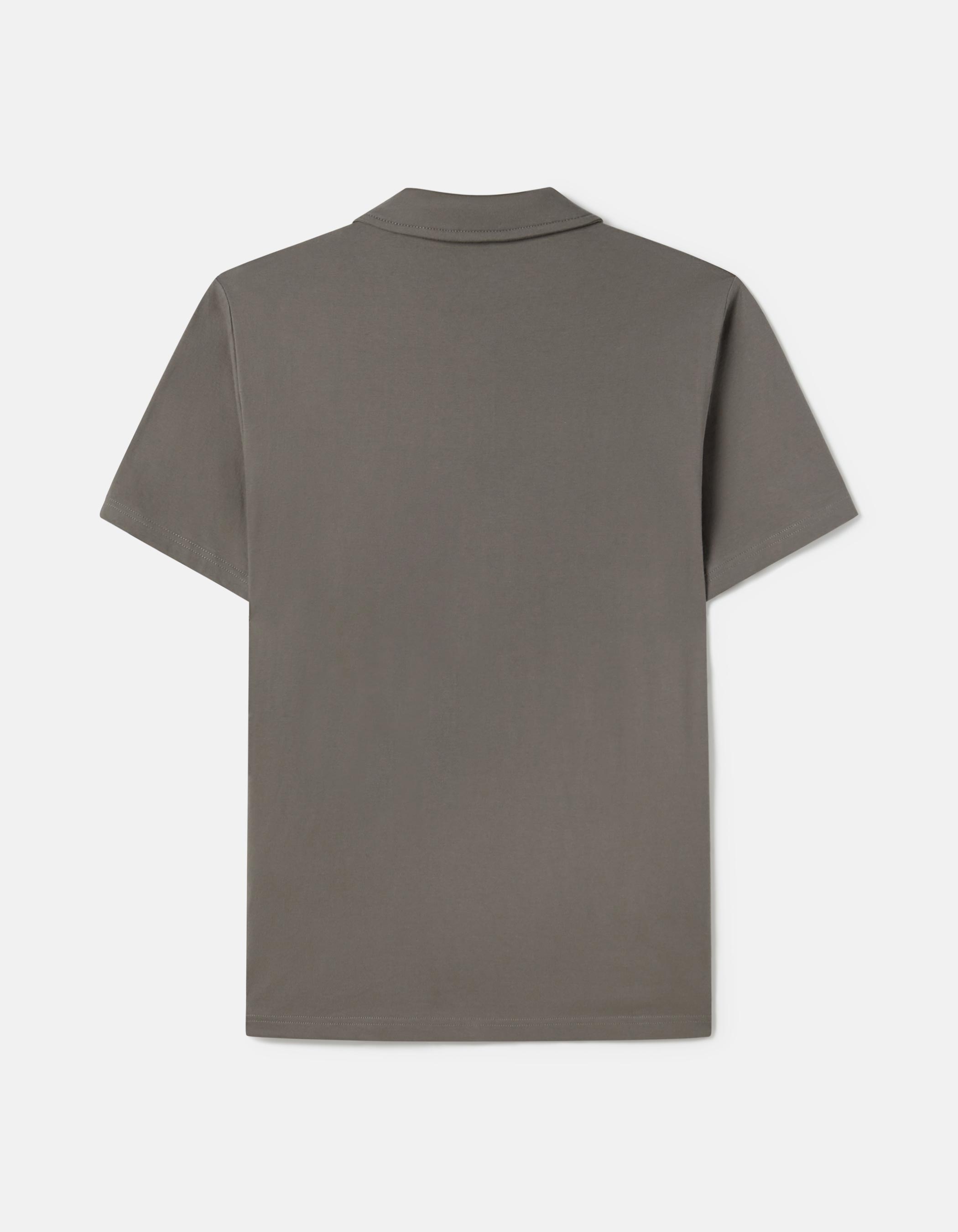 Grey pocket polo shirt 1