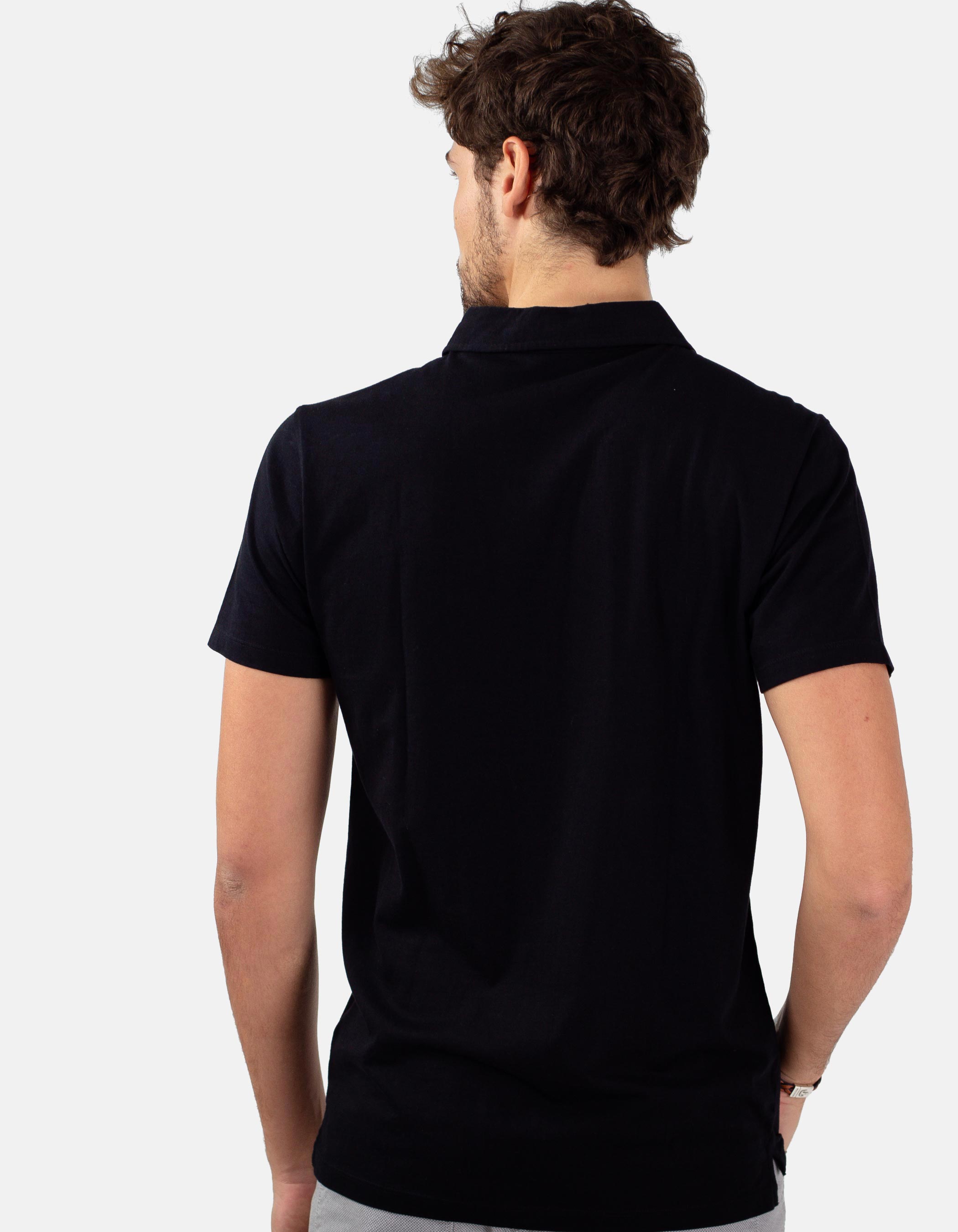 Black pocket polo shirt 2