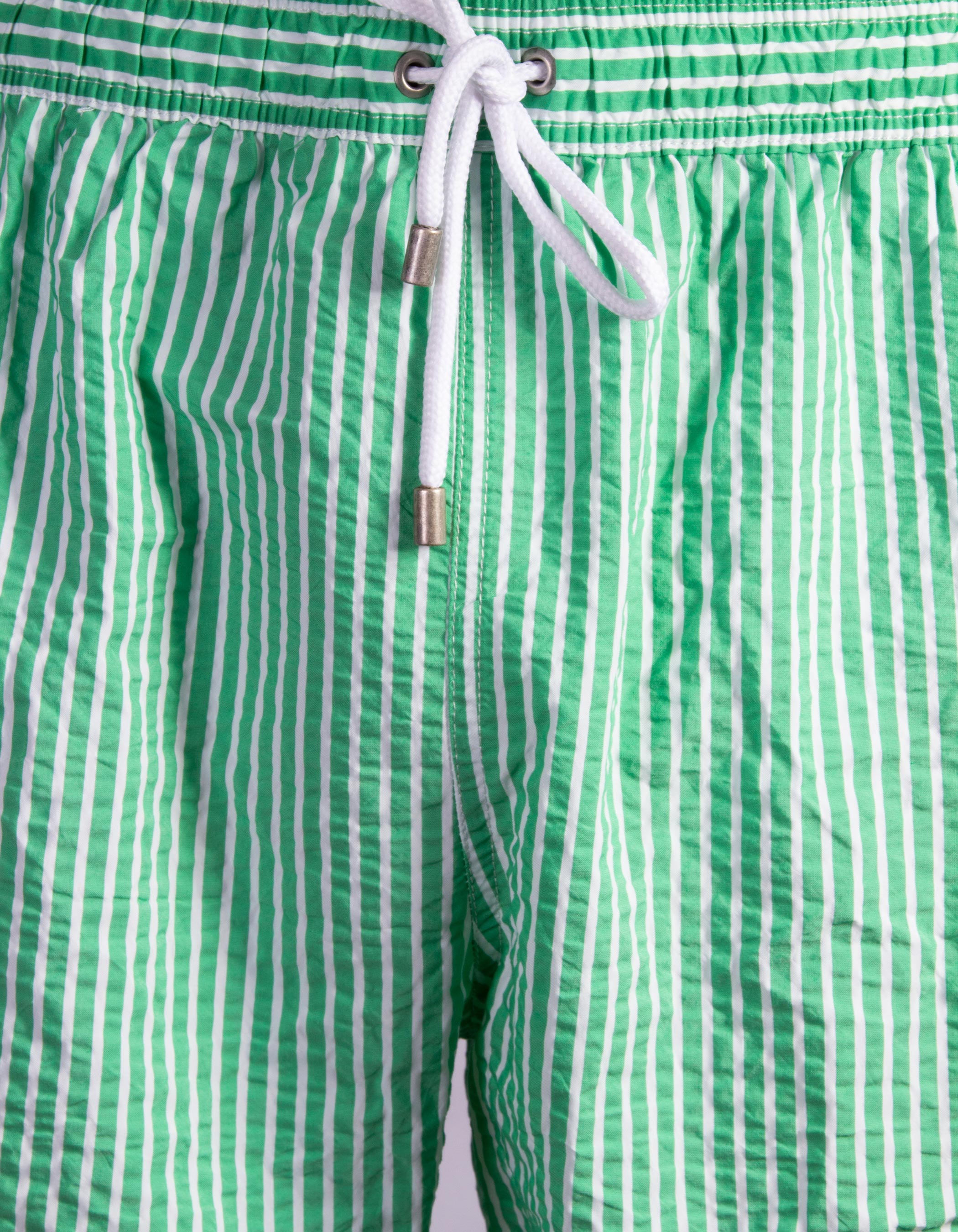Green stripes swimsuit 1