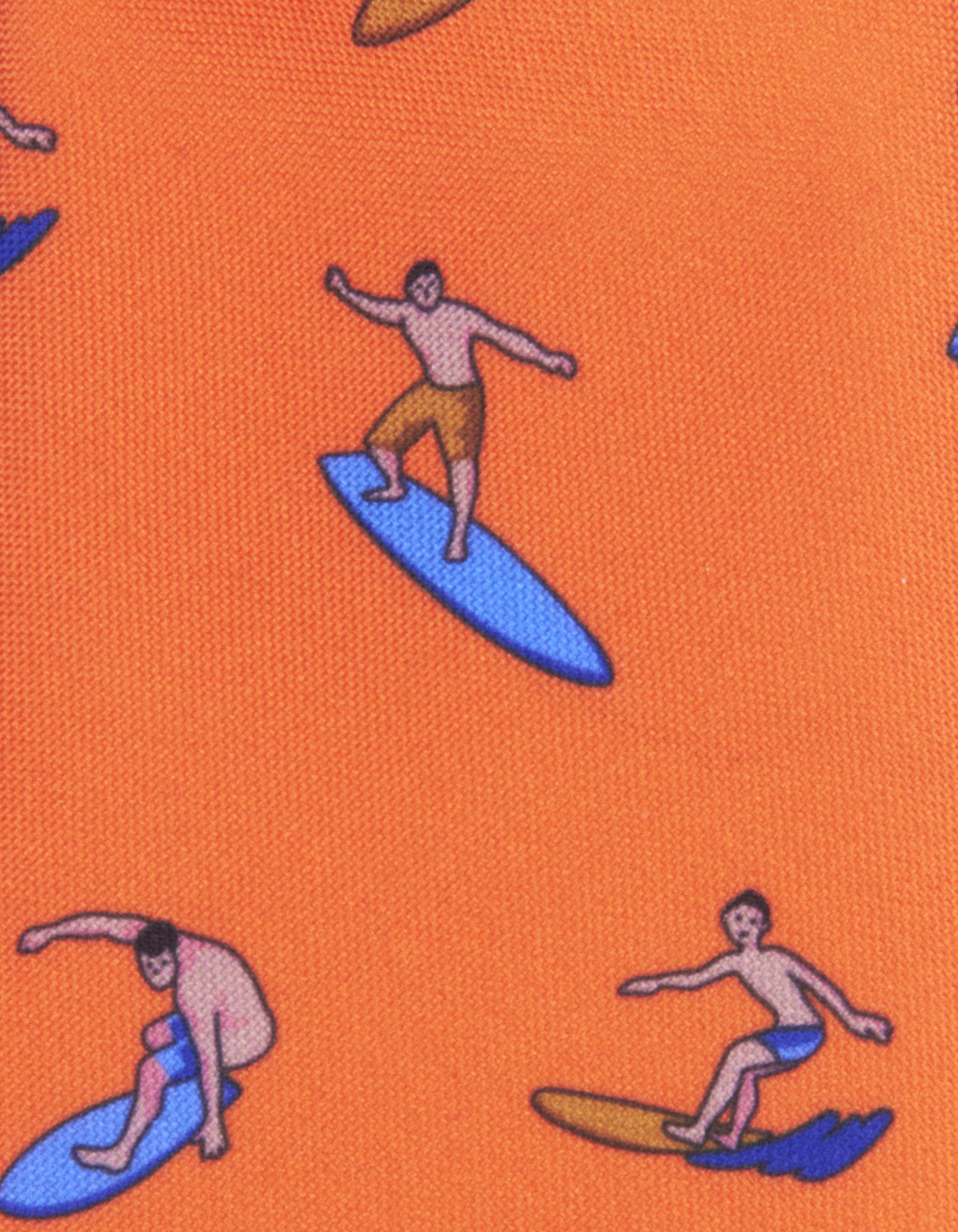 Cravate surfer orange 1