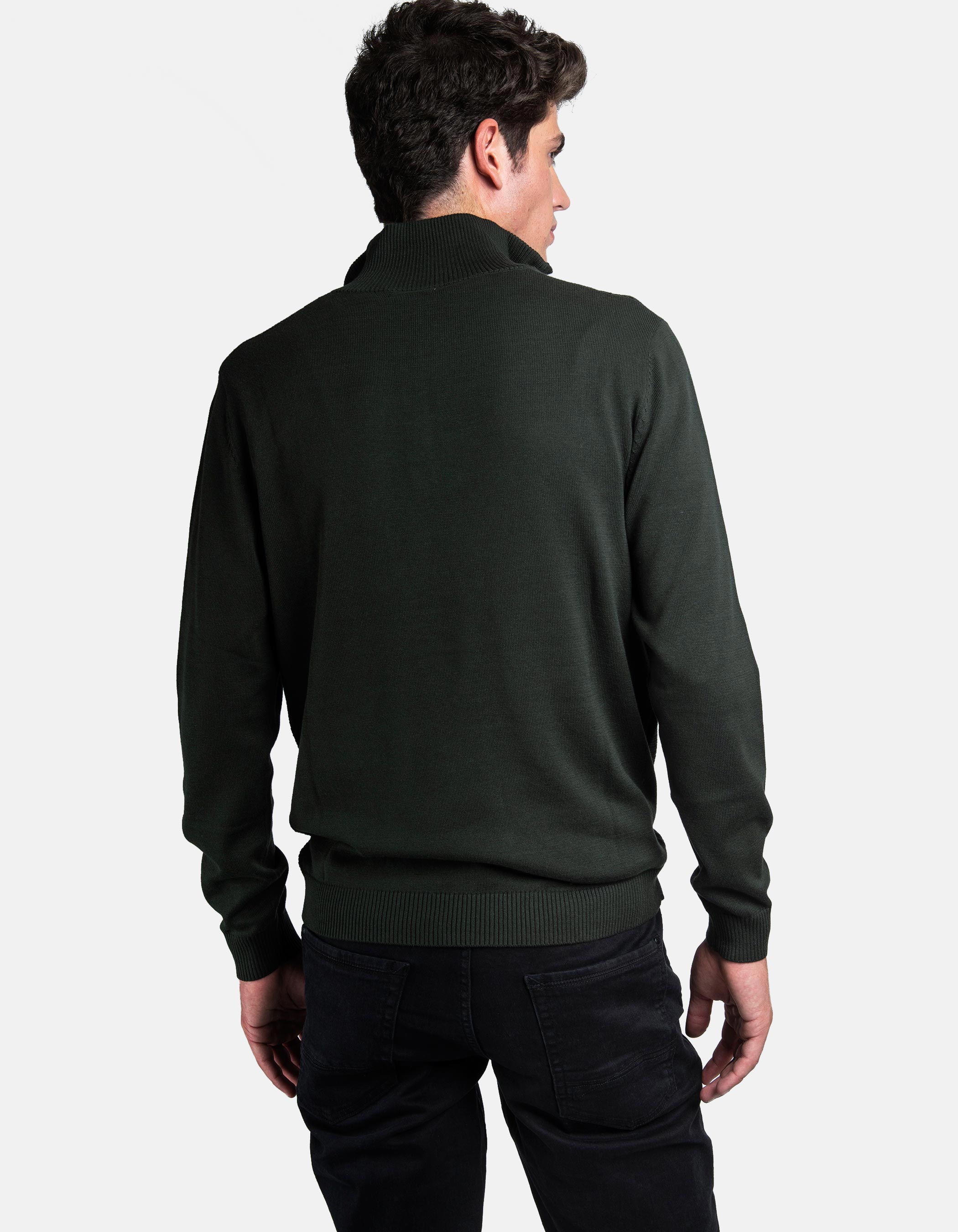 Extra Fine Cotton half-zip sweater 2
