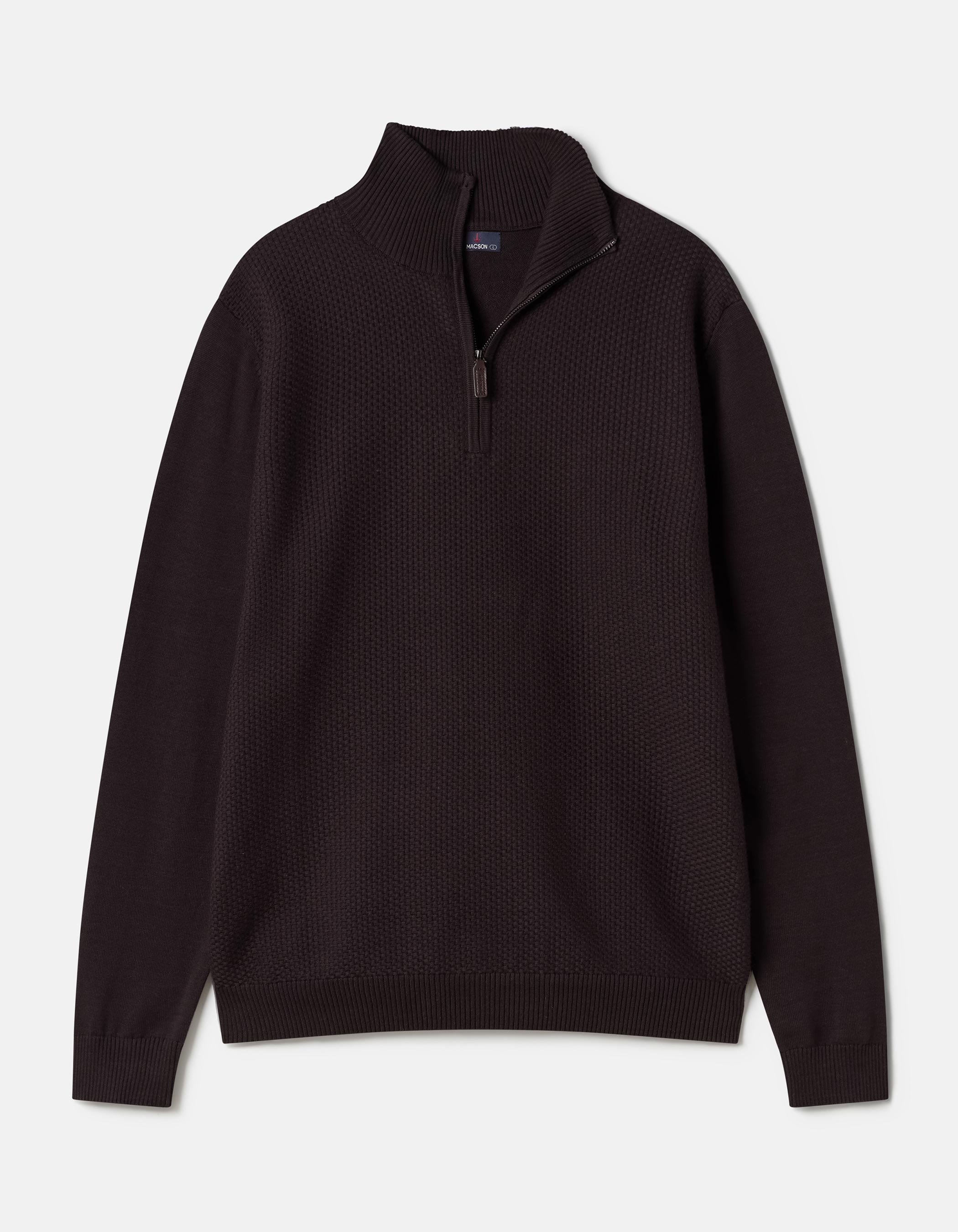 100% cotton sweater zip
