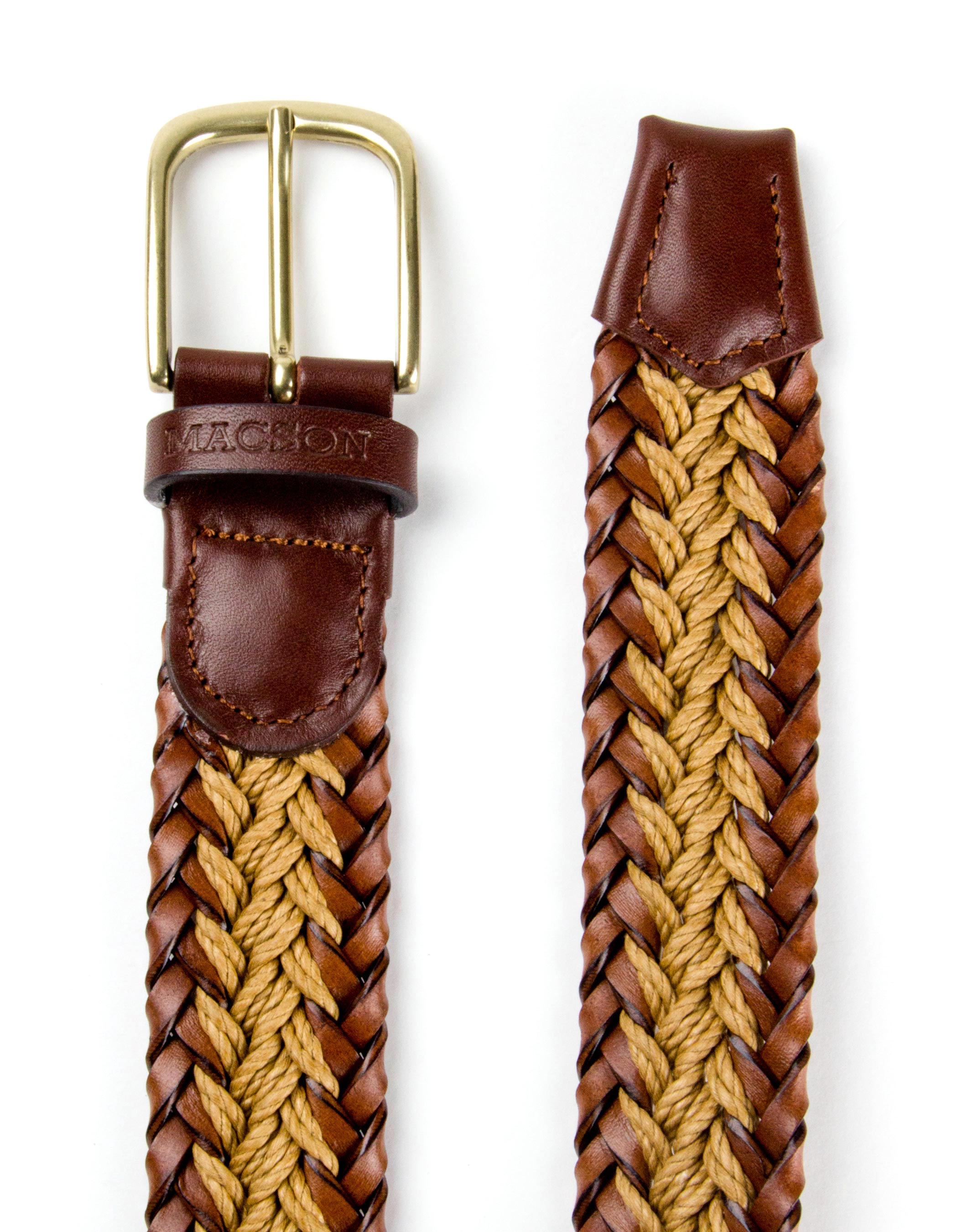 Braided leather belt 1