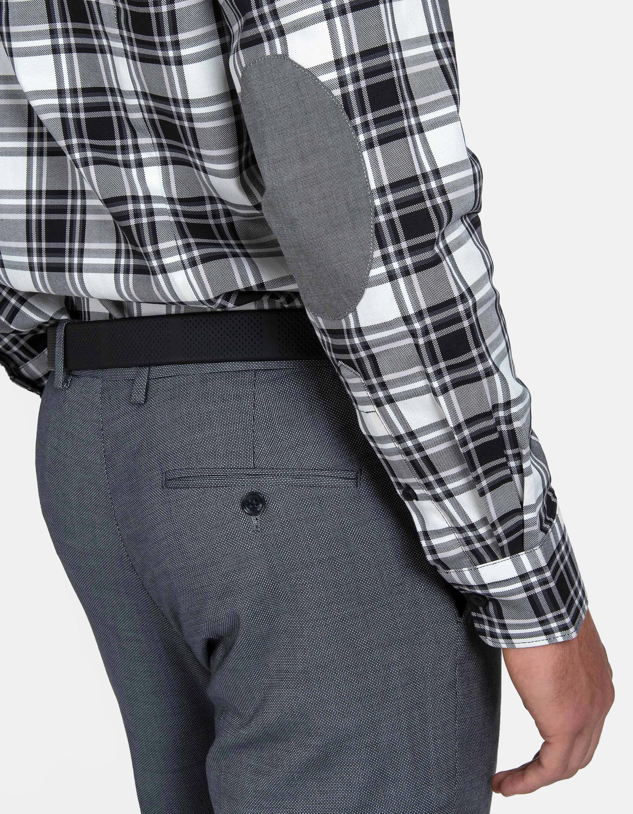 Checked shirt elbow patches 2