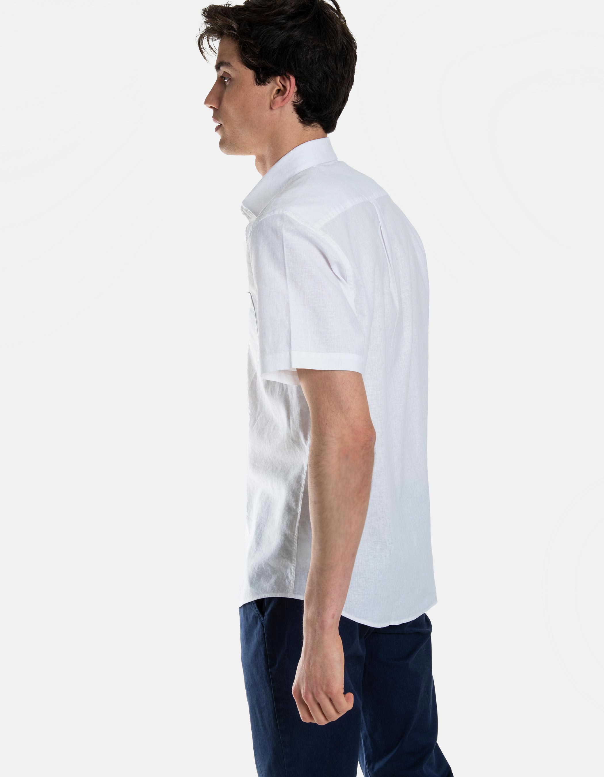 Camisa de lino y Algodón de manga corta 1
