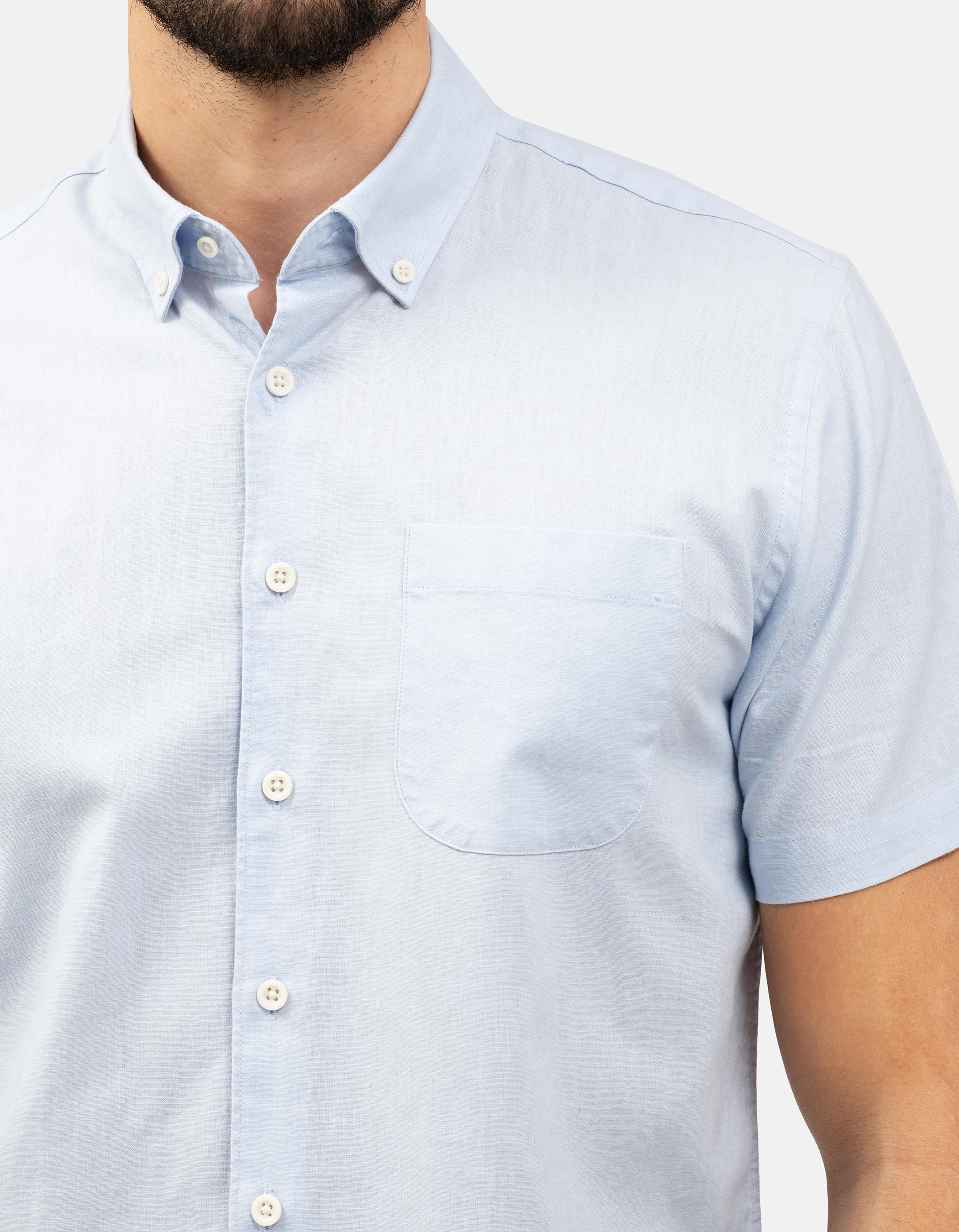 Linen and cotton short sleeve shirt. 2