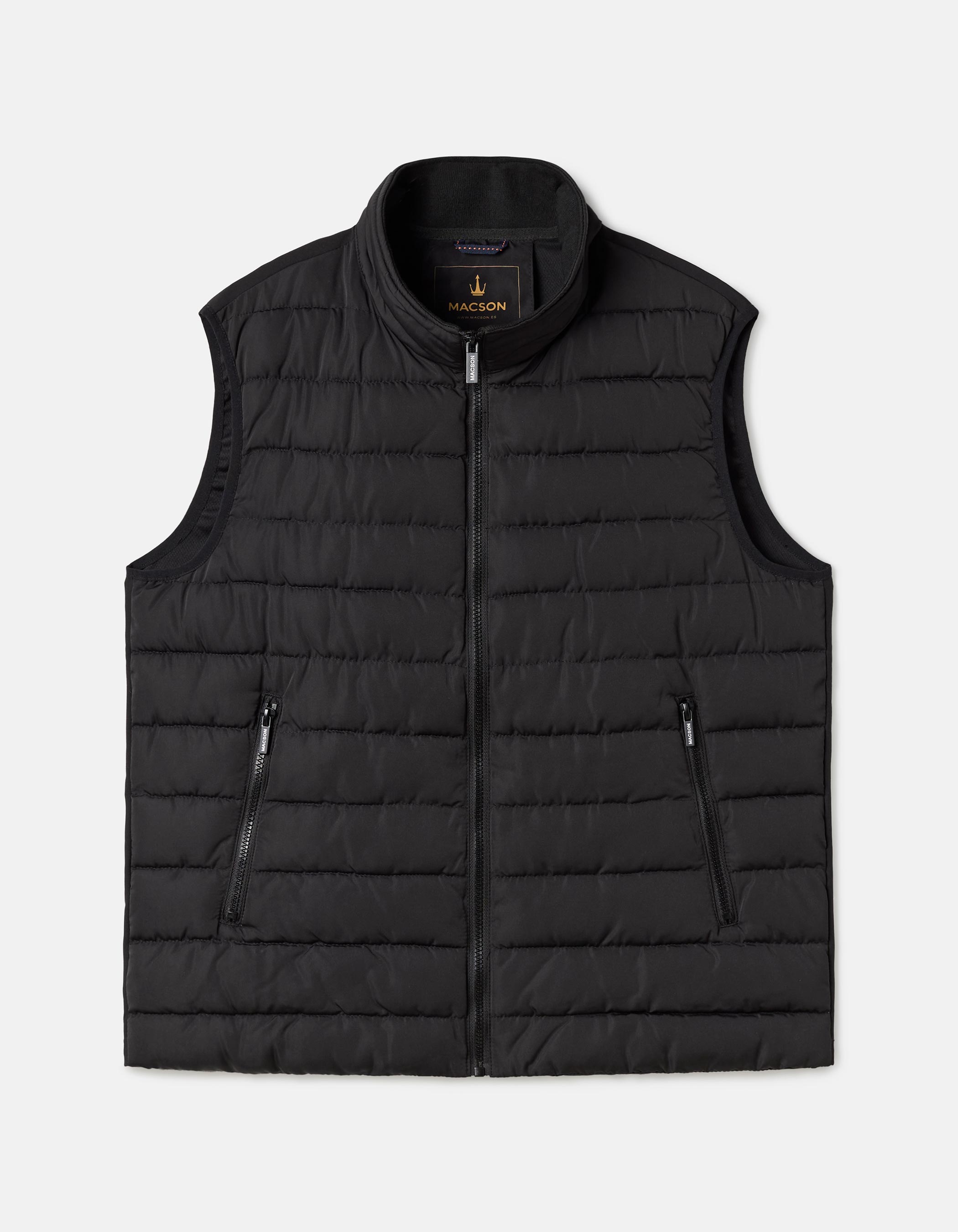 Half quilted waistcoat