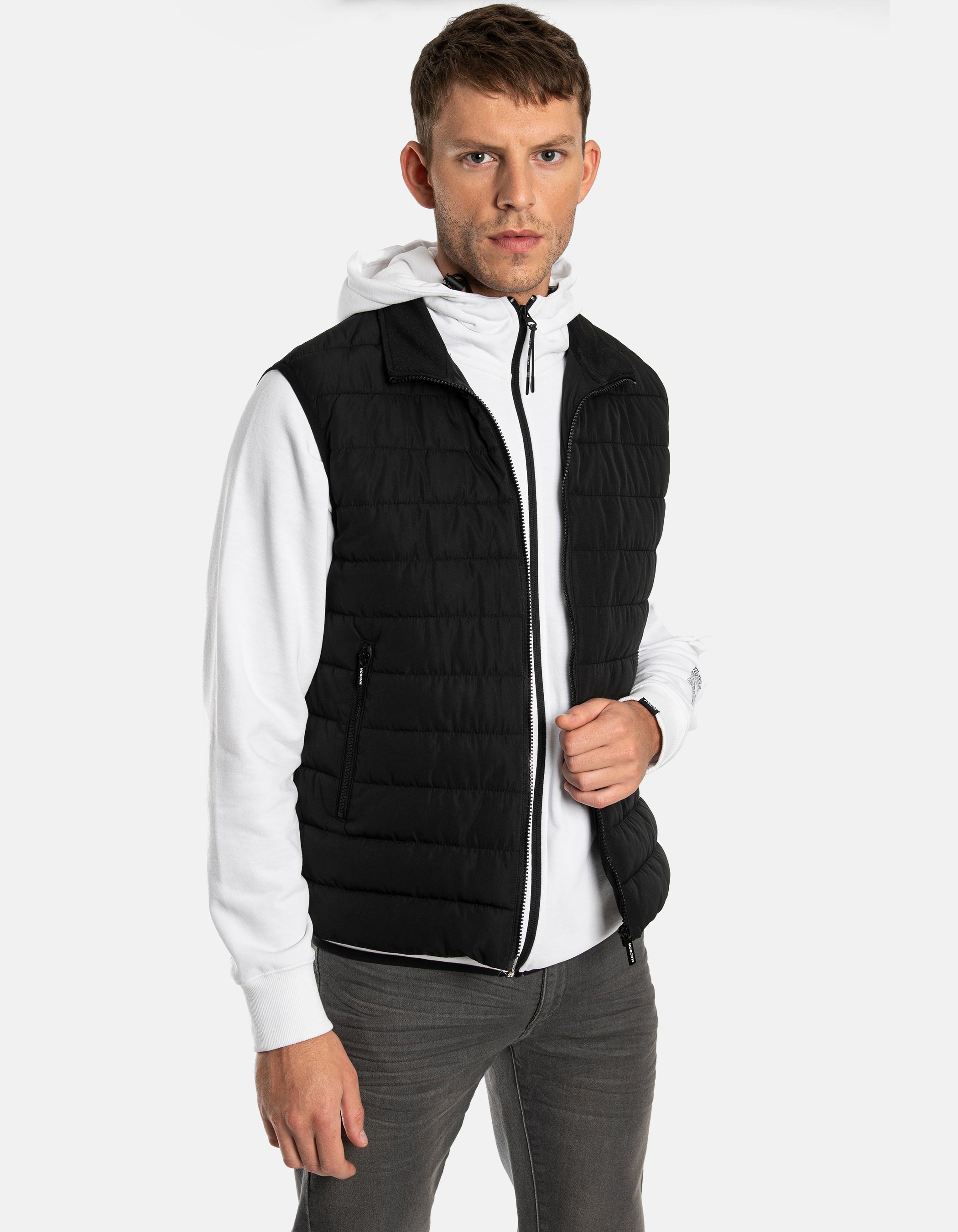 Half quilted waistcoat 1