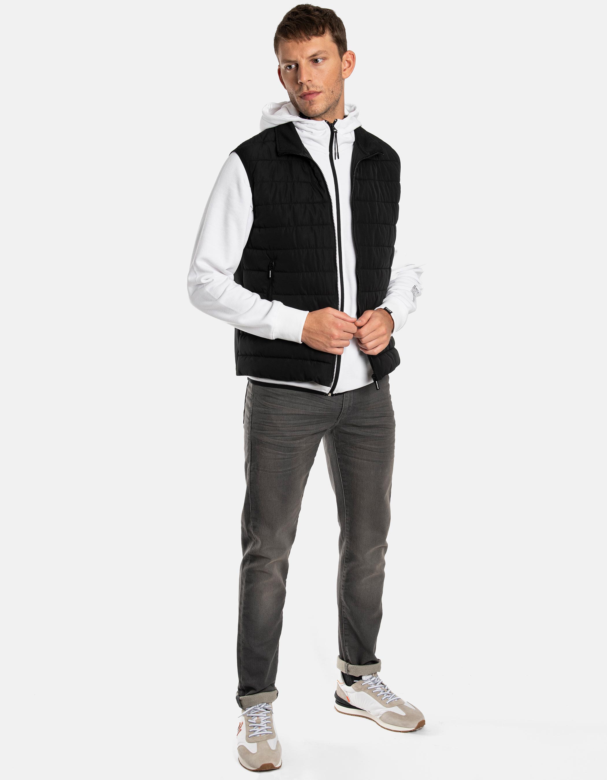 Half quilted waistcoat 3
