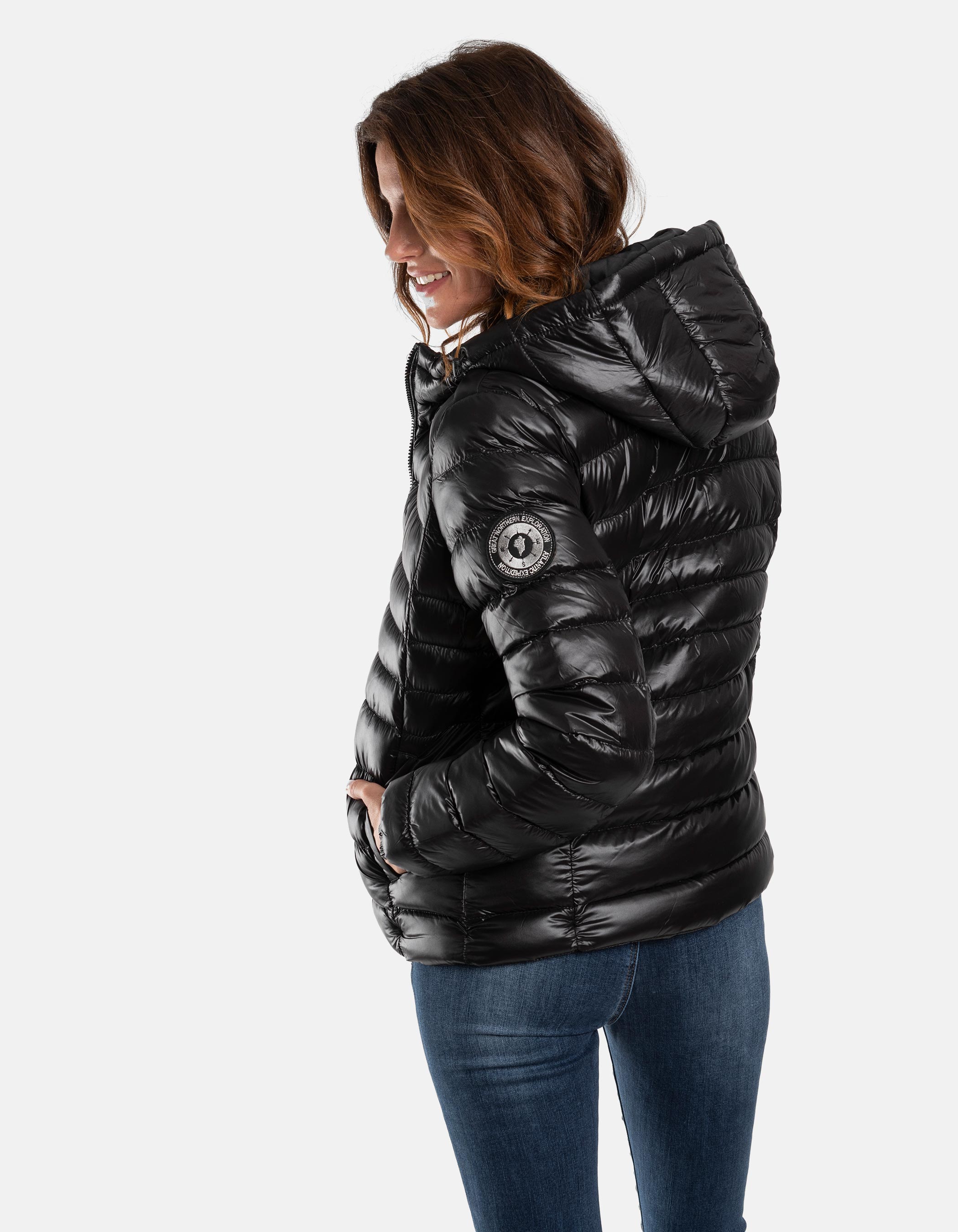 Abrigos y chaquetas boohoo | Chaqueta acolchada con paneles y brillo  intenso de materiales reciclados Charcoal Hombre | Inspiretomotivate