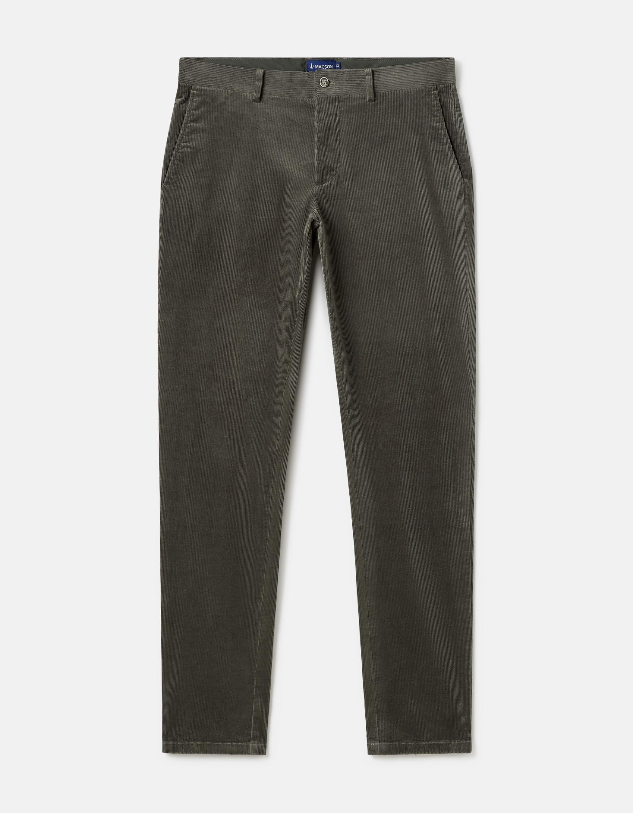 Regular fit cotton corduroy trousers